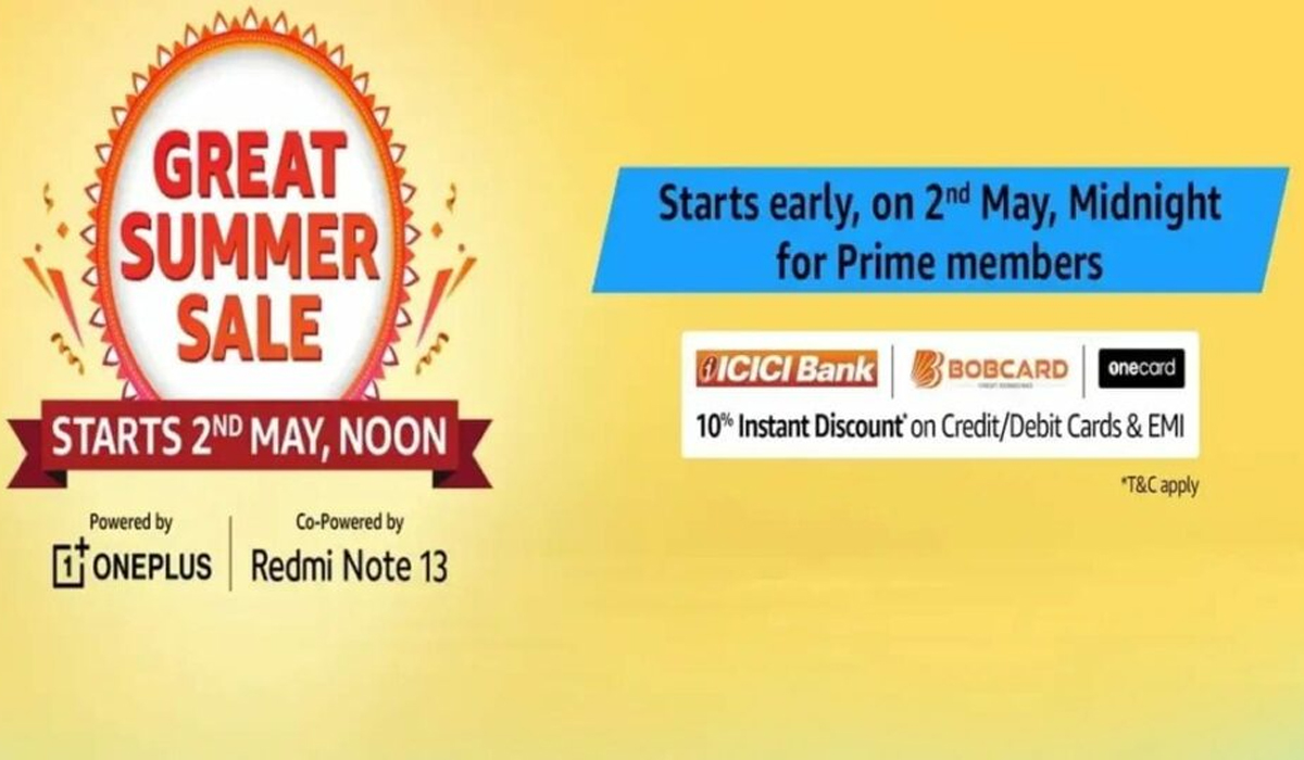 Amazon Summer Sale | అమెజాన్ ‘గ్రేట్ సమ్మర్ సేల్’ వచ్చేసింది..! మొబైల్స్పై కళ్లు చెదిరే డిస్కౌంట్ ఇవ్వబోతున్న ఈ కామర్స్ సంస్థ..! Amazon Summer Sale | అమెజాన్ ‘గ్రేట్ సమ్మర్ సేల్’ వచ్చేసింది..! మొబైల్స్పై కళ్లు చెదిరే డిస్కౌంట్ ఇవ్వబోతున్న ఈ కామర్స్ సంస్థ..!