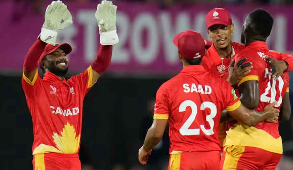 CAN vs IRE| టీ 20 ప్రపంచకప్లో తొలి విజయం సాధించి మూడో స్థానానికి దూసుకొచ్చిన కెనడా CAN vs IRE| టీ 20 ప్రపంచకప్లో తొలి విజయం సాధించి మూడో స్థానానికి దూసుకొచ్చిన కెనడా