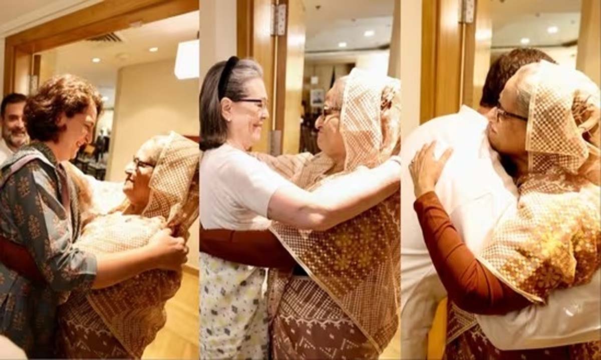 బంగ్లాదేశ్ ప్రధాని షేక్ హసీనాకు సోనియా ఘనస్వాగతం.. వారి భేటీలో ఆయన ఫొటో ప్రత్యక్షం బంగ్లాదేశ్ ప్రధాని షేక్ హసీనాకు సోనియా ఘనస్వాగతం.. వారి భేటీలో ఆయన ఫొటో ప్రత్యక్షం