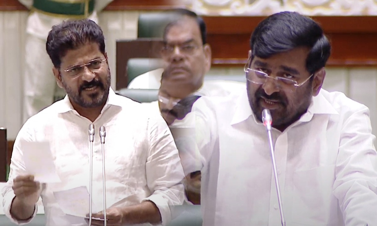 Telangana Legislative Assembly | కేసీఆర్ సత్యహరిశ్చంద్రుడే.. నీలాగా చంద్రుడికి సంచులు మోయలేదు.. రేవంత్ రెడ్డికి జగదీశ్ రెడ్డి చురకలు Telangana Legislative Assembly | కేసీఆర్ సత్యహరిశ్చంద్రుడే.. నీలాగా చంద్రుడికి సంచులు మోయలేదు.. రేవంత్ రెడ్డికి జగదీశ్ రెడ్డి చురకలు