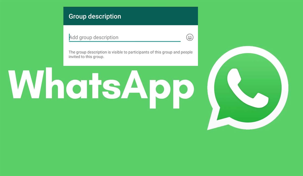 WhatsApp | గ్రూప్ డిస్క్రిప్షన్ ఫీచర్ తెస్తున్న వాట్సాప్.. జాయిన్ అయ్యే ముందే వివరాలన్నీ తెలుసుకోవచ్చు..! WhatsApp | గ్రూప్ డిస్క్రిప్షన్ ఫీచర్ తెస్తున్న వాట్సాప్.. జాయిన్ అయ్యే ముందే వివరాలన్నీ తెలుసుకోవచ్చు..!