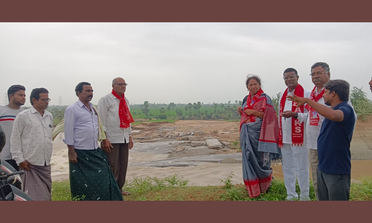 దెబ్బతిన్న పొలాలకు ఎకరాకు రూ.15,000 ల నష్టపరిహారం ఇవ్వండి: సీపీఐ డిమాండ్ దెబ్బతిన్న పొలాలకు ఎకరాకు రూ.15,000 ల నష్టపరిహారం ఇవ్వండి: సీపీఐ డిమాండ్
