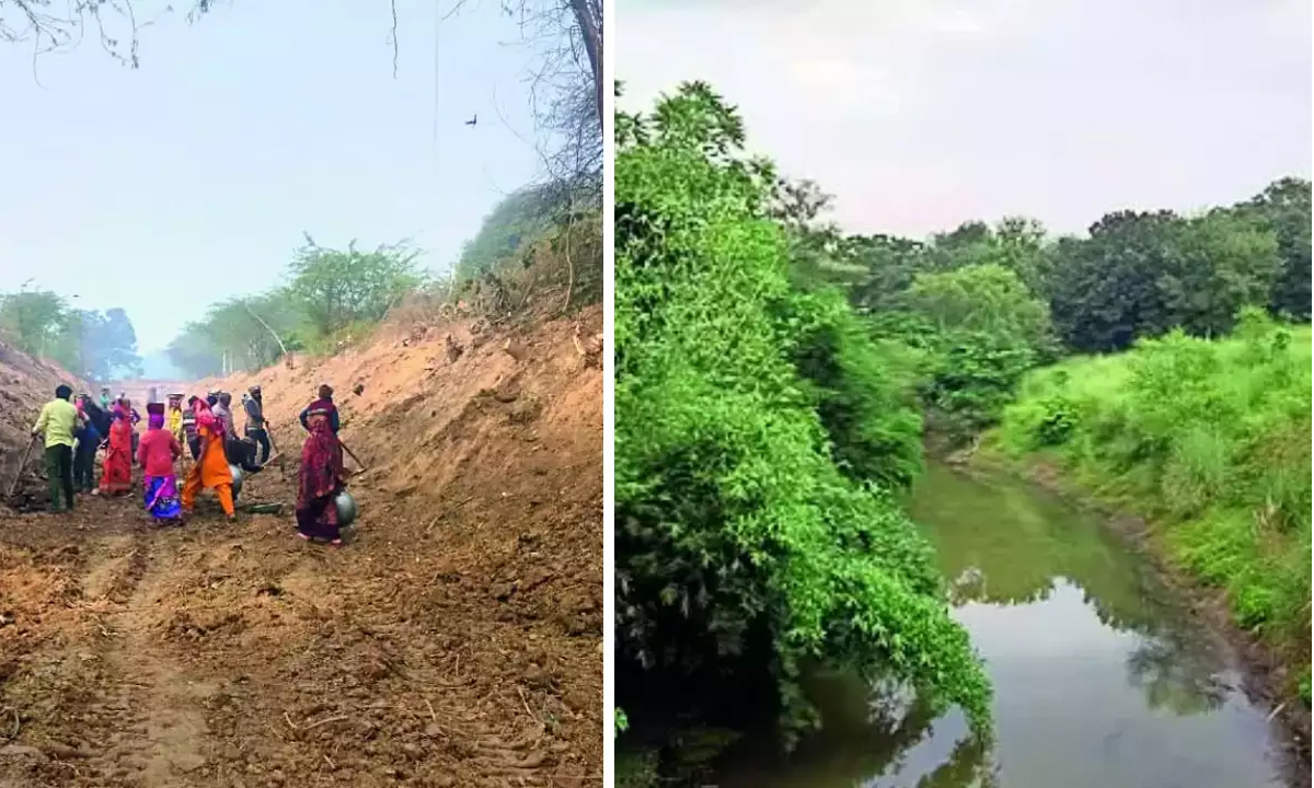 rejuvenation of Sakarni । ఎండిపోయి, కనుమరుగైన నదికి మళ్లీ ప్రాణం పోశారు.. ఎక్కడంటే.. rejuvenation of Sakarni । ఎండిపోయి, కనుమరుగైన నదికి మళ్లీ ప్రాణం పోశారు.. ఎక్కడంటే..