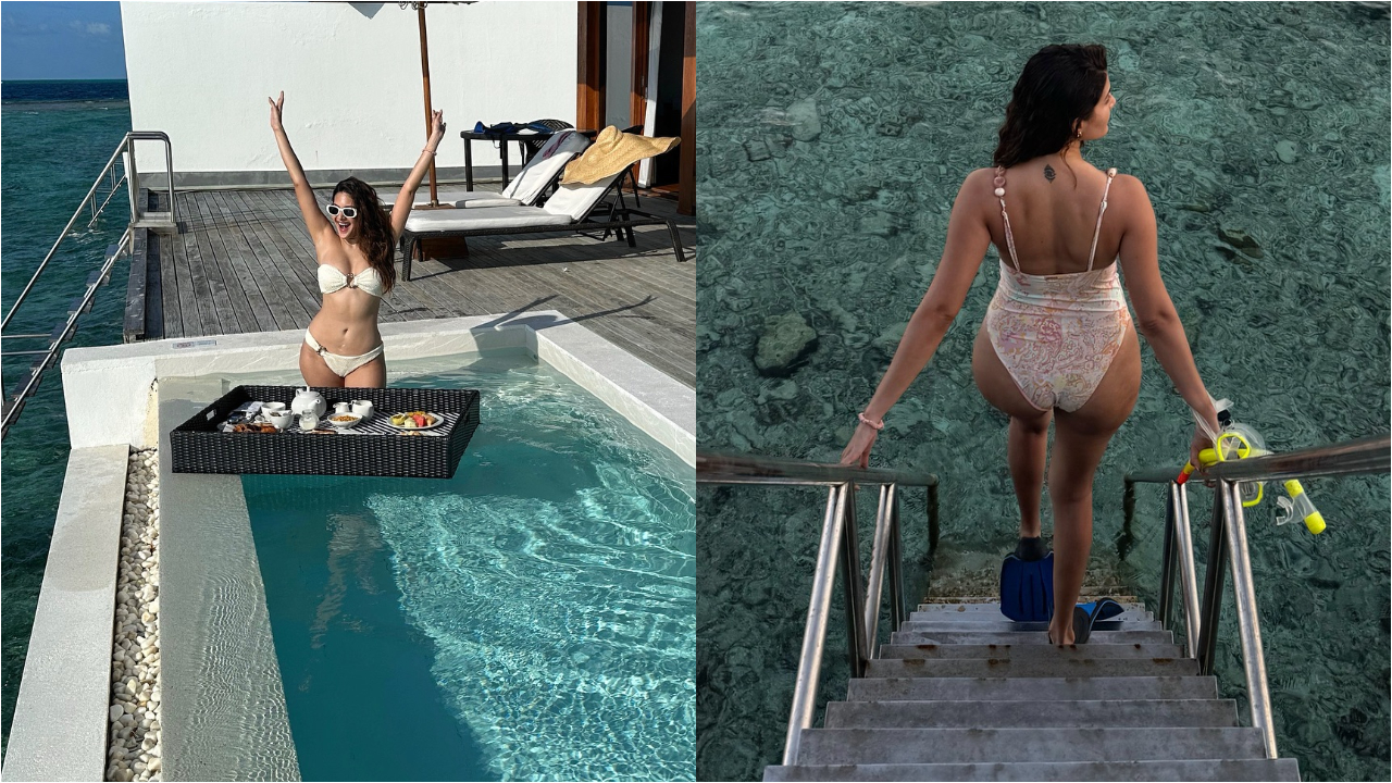 Amyra Dastur | అమైరా దస్తూర్ అందాల ప్రళయం.. మాల్దీవుల్లో బికినీలో పోజులు