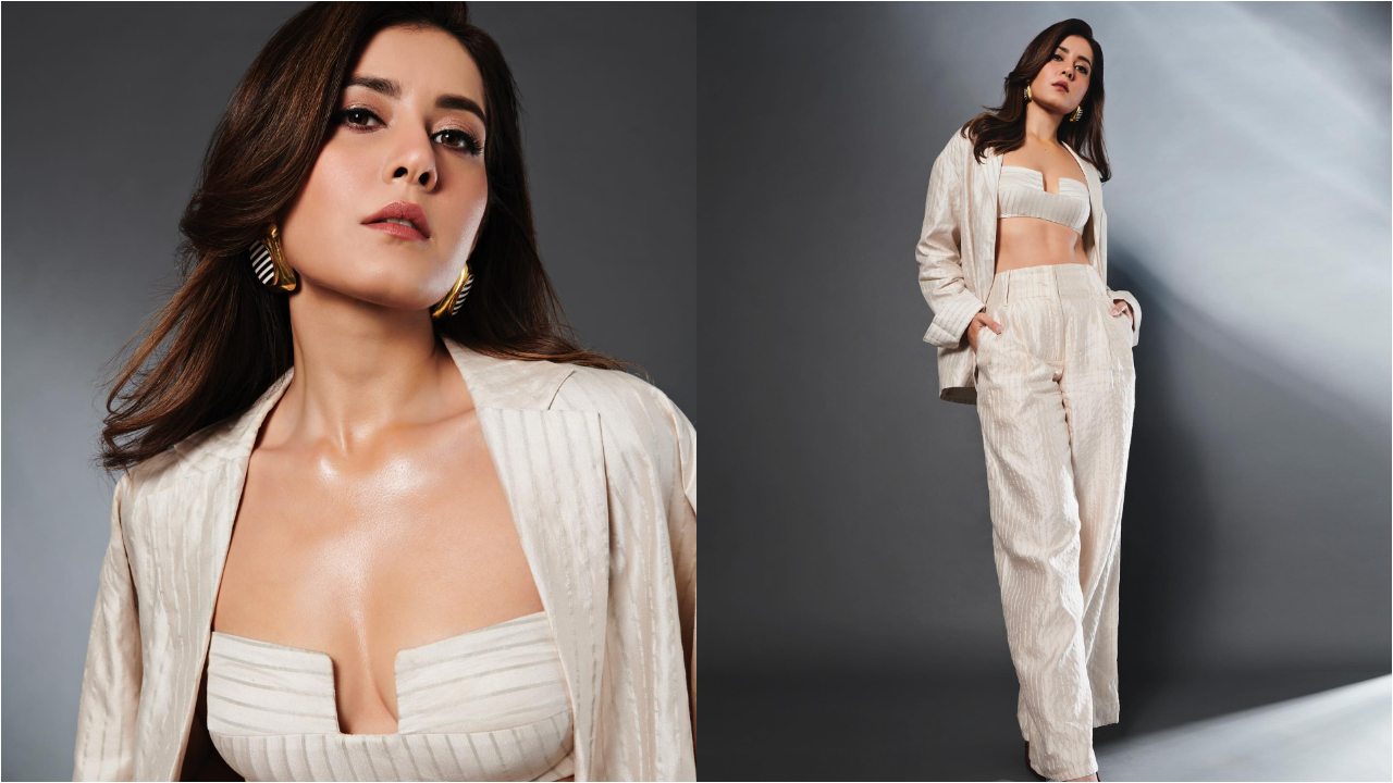 Raashii Khanna | వైట్ సూట్‌లో అందాల రాశి.. నాజూకు నడుముతో మతిపోగొడుతోందిగా!