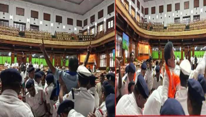 Karnataka Assembly: కర్ణాటకలో 18మంది బీజేపీ ఎమ్మెల్యేల 6నెలల సస్పెన్షన్ Karnataka Assembly: కర్ణాటకలో 18మంది బీజేపీ ఎమ్మెల్యేల 6నెలల సస్పెన్షన్