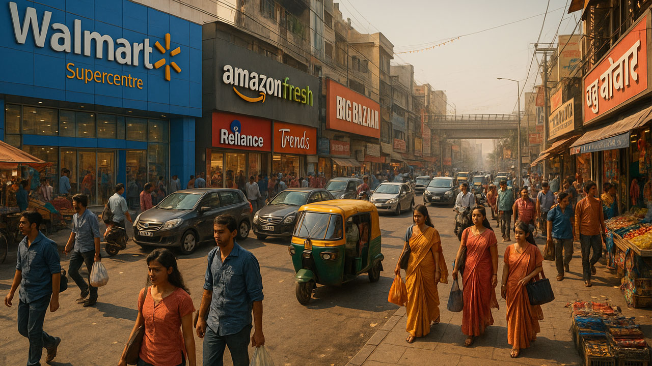 Amazon, Walmart India entry | భారత్లోకి అమెజాన్, వాల్మార్ట్ పూర్తిస్థాయి ప్రవేశం? తీవ్ర ఒత్తిడి చేస్తున్న అమెరికా! Amazon, Walmart India entry | భారత్లోకి అమెజాన్, వాల్మార్ట్ పూర్తిస్థాయి ప్రవేశం? తీవ్ర ఒత్తిడి చేస్తున్న అమెరికా!