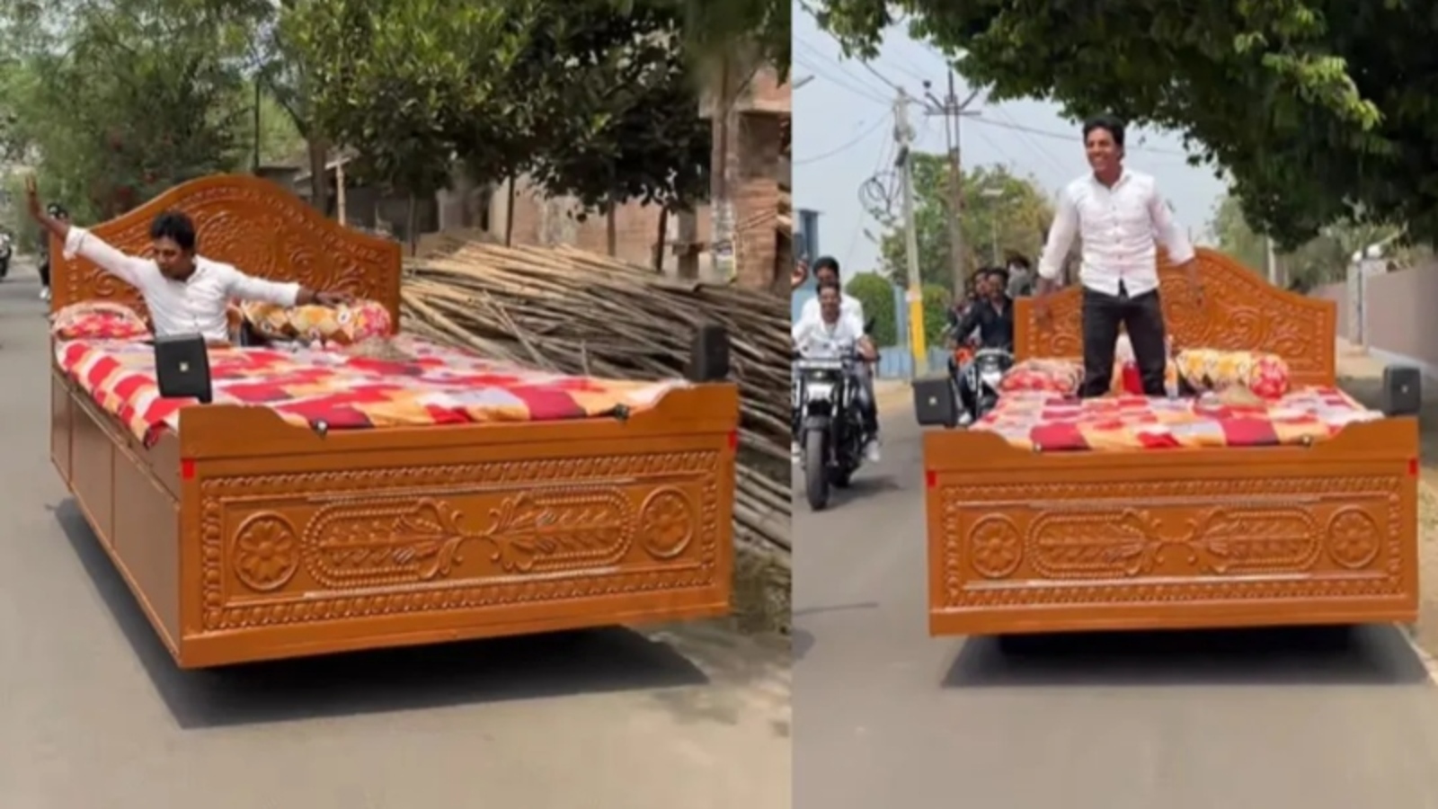 Viral: రోడ్డుపై.. మంచం పరుగులు! కట్ చేస్తే (Video) Viral: రోడ్డుపై.. మంచం పరుగులు! కట్ చేస్తే (Video)
