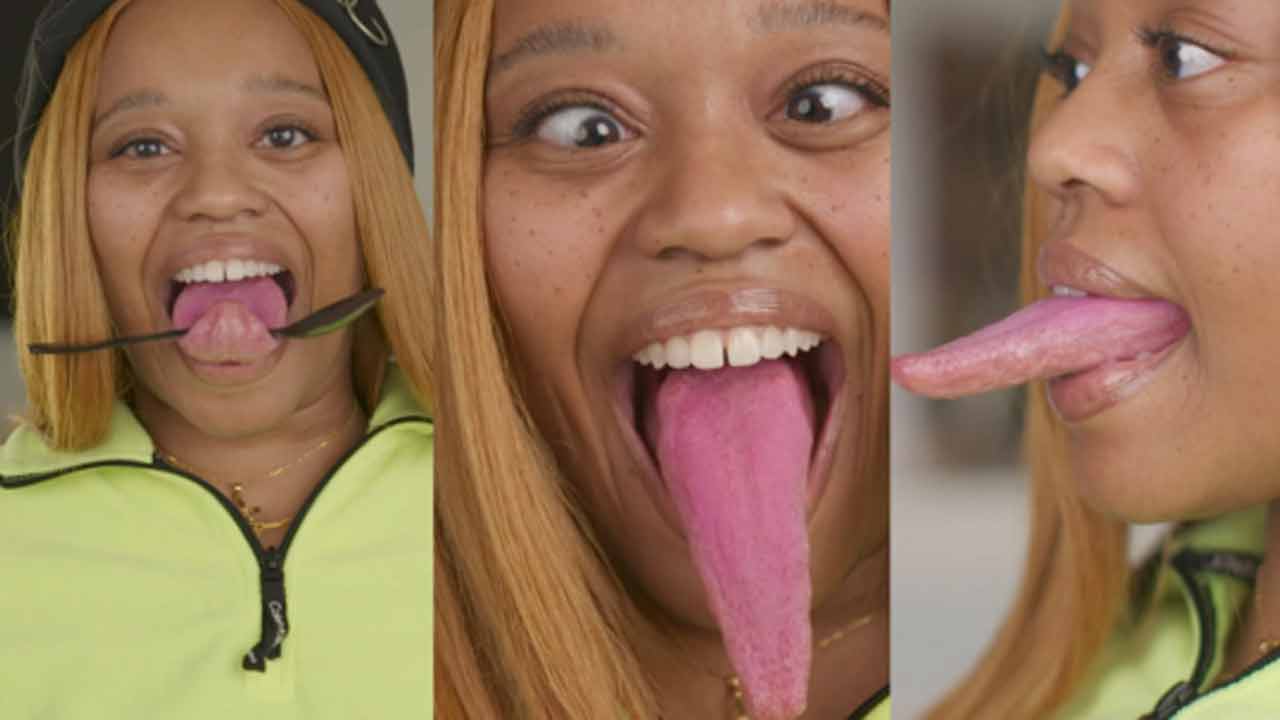 Longest Tongue | ప్రపంచంలోనే ఆమెది పొడవైన నాలుక.. గిన్నిస్ వరల్డ్ రికార్డ్ Longest Tongue | ప్రపంచంలోనే ఆమెది పొడవైన నాలుక.. గిన్నిస్ వరల్డ్ రికార్డ్