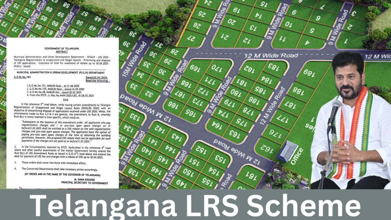 Telangana | LRS.. రాయితీ గడువు పెంపు ! Telangana | LRS.. రాయితీ గడువు పెంపు !