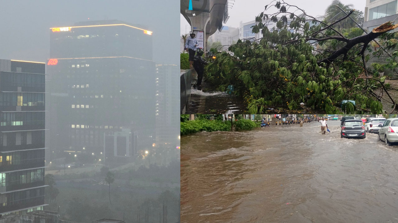 Rains: హైదరాబాద్లో.. దంచికొట్టిన వాన Rains: హైదరాబాద్లో.. దంచికొట్టిన వాన