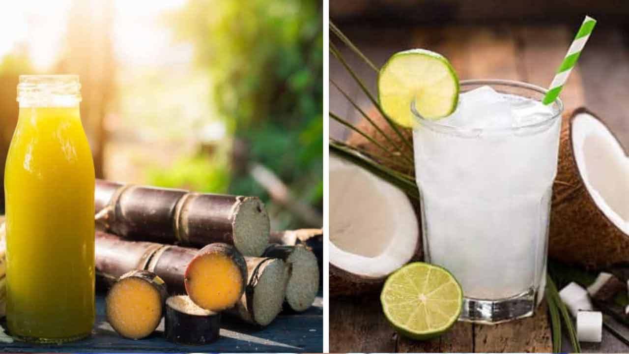 Sugarcane Vs Coconut Water | చెరుకు రసం Vs కొబ్బరి నీళ్లు.. శరీరానికి ఏవి మంచివి..? Sugarcane Vs Coconut Water | చెరుకు రసం Vs కొబ్బరి నీళ్లు.. శరీరానికి ఏవి మంచివి..?
