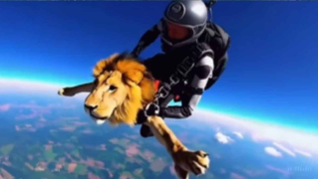 Lion Skydiving | అన్బిలివబుల్ స్టంట్.. సింహంతో స్కైడైవింగ్.. వీడియో Lion Skydiving | అన్బిలివబుల్ స్టంట్.. సింహంతో స్కైడైవింగ్.. వీడియో