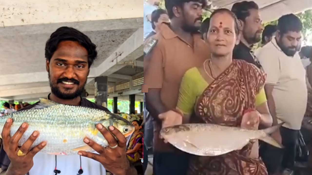 Godavari Pulasa| అదృష్టం..పులస చేపలతో చిక్కింది..ఒకటి 22వేలకుపైనే..! Godavari Pulasa| అదృష్టం..పులస చేపలతో చిక్కింది..ఒకటి 22వేలకుపైనే..!