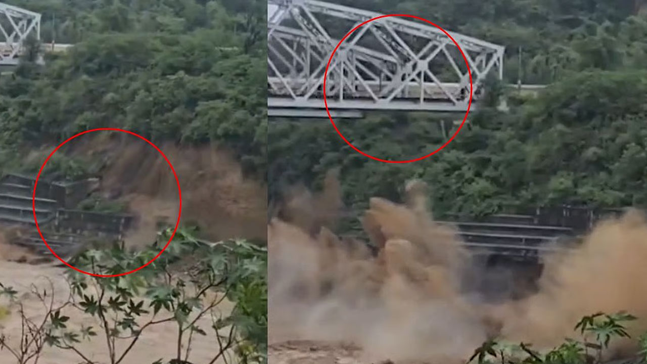 Kangra train bridge collapse | వీడియో : వేల మందితో రైలు వెళుతుంటే.. కూలిపోయిన వంతెన బేస్.. Kangra train bridge collapse | వీడియో : వేల మందితో రైలు వెళుతుంటే.. కూలిపోయిన వంతెన బేస్..
