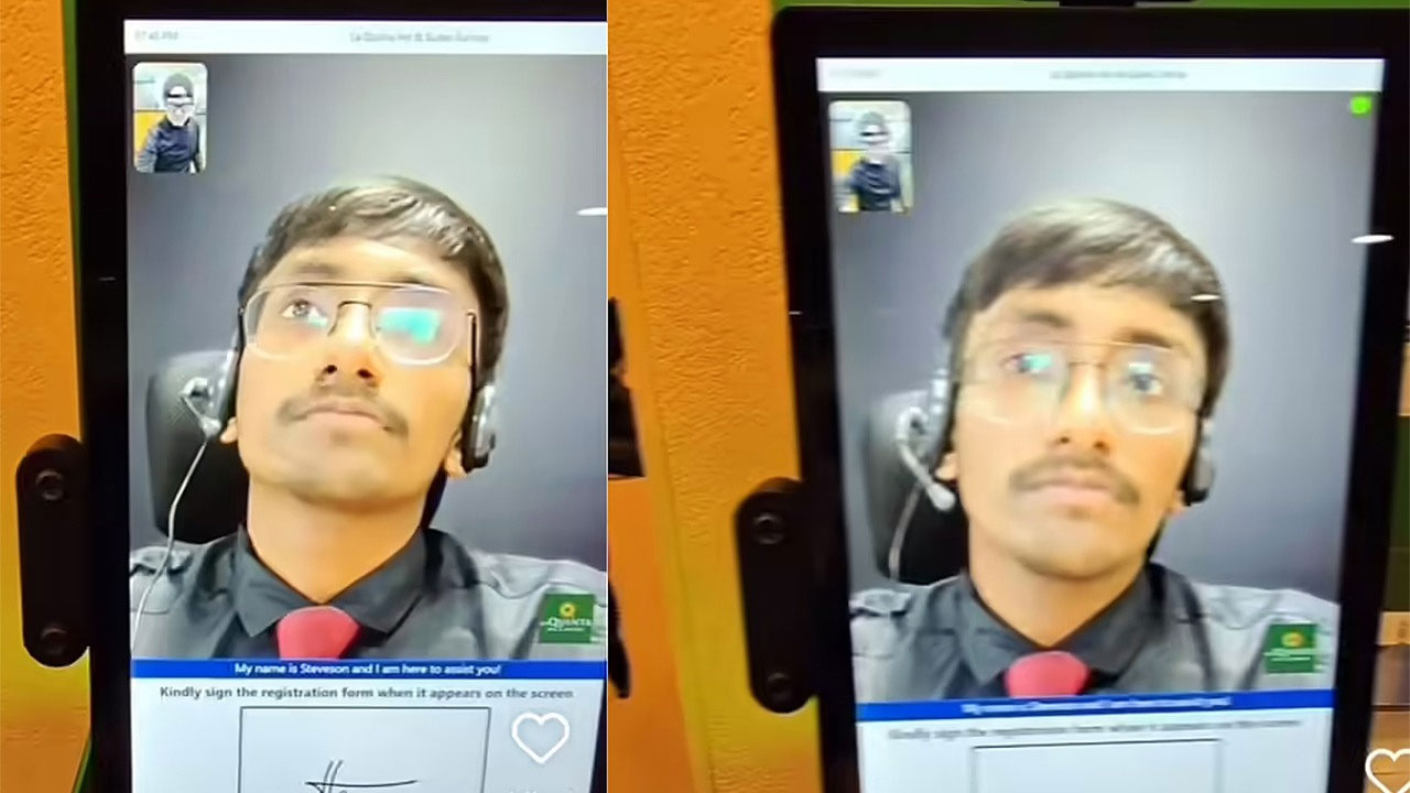 Virtual Receptionist | అమెరికా హోటల్లో వర్చువల్ రిసెప్షనిస్ట్గా ఇండియన్ యువకుడు Virtual Receptionist | అమెరికా హోటల్లో వర్చువల్ రిసెప్షనిస్ట్గా ఇండియన్ యువకుడు