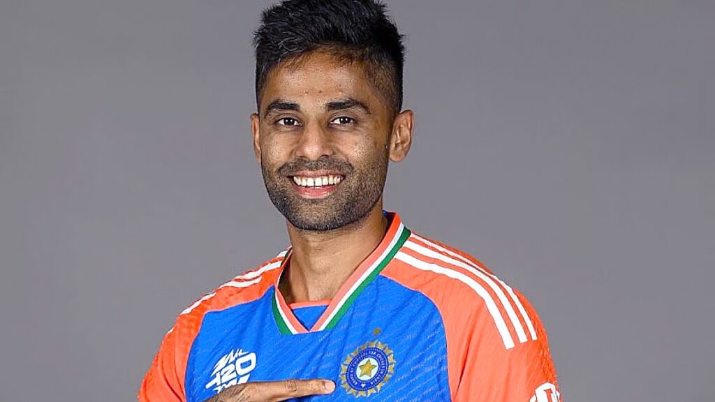 Suryakumar Yadav smiles in India T20 cricket jersey, ahead of Asia Cup 2025 captaincy announcement