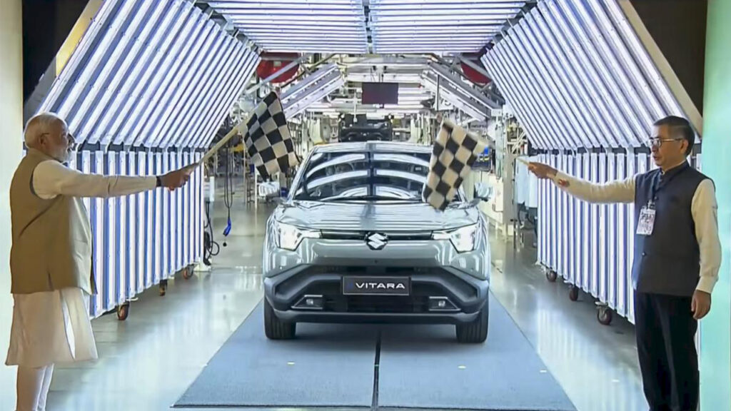 PM Modi flags off Maruti EV in Gujarat