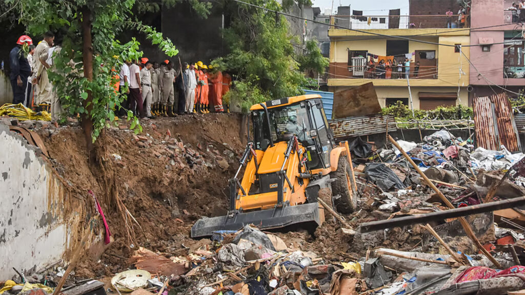 eight-killed-as-wall-collapses-in-delhis-jaitpur-due-to-heavy-rains