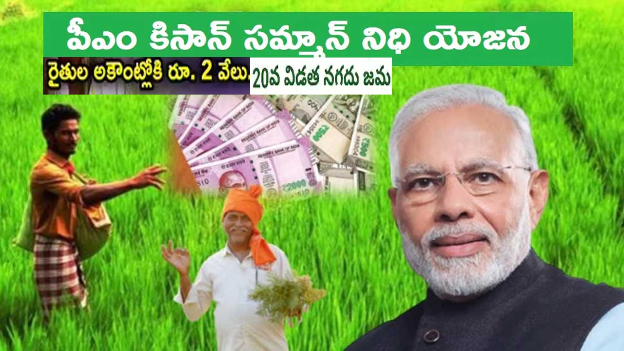 PM Kisan Samman Nidhi| రైతుల ఖాతాల్లోకి నేడు పీఎం కిసాన్ 20వ విడత నిధులు PM Kisan Samman Nidhi| రైతుల ఖాతాల్లోకి నేడు పీఎం కిసాన్ 20వ విడత నిధులు