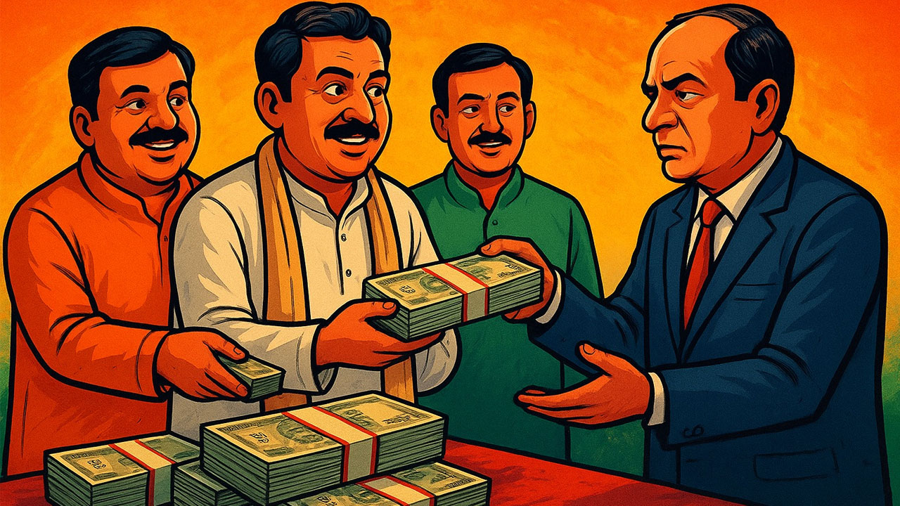 Political funding Scham | పొలిటికల్ ఫండింగ్.. కొత్త ట్రెండ్! సోదిలో లేని పార్టీలకు వేల కోట్ల విరాళాలు! Political funding Scham | పొలిటికల్ ఫండింగ్.. కొత్త ట్రెండ్! సోదిలో లేని పార్టీలకు వేల కోట్ల విరాళాలు!