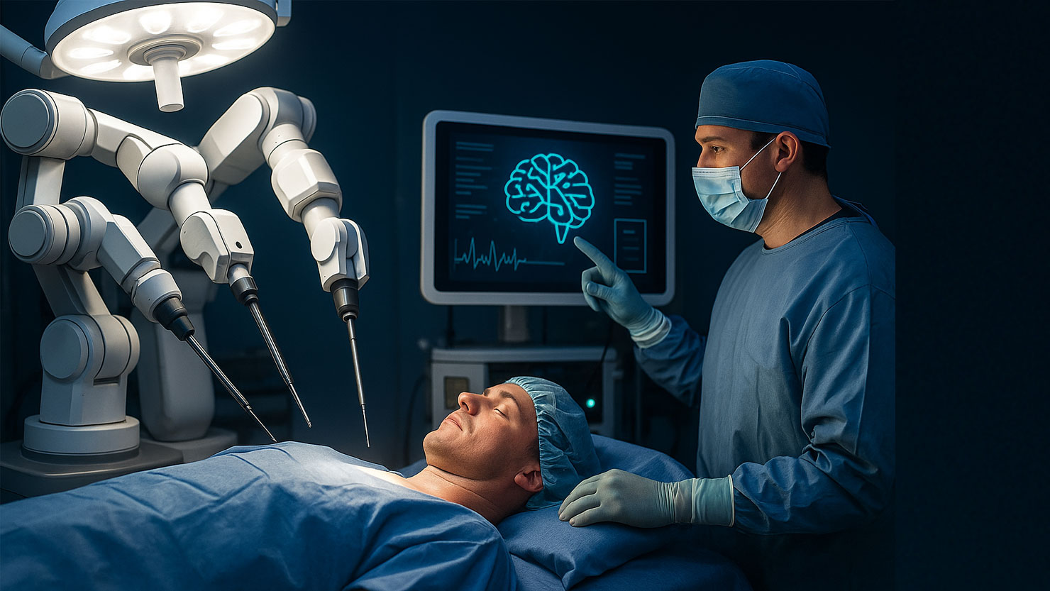 AI-assisted Robotic Surgery | ఆపరేషన్ థియేటర్లలో నూతన విప్లవం.. రోబోటిక్ సర్జరీకి ఏఐ సహకారం! AI-assisted Robotic Surgery | ఆపరేషన్ థియేటర్లలో నూతన విప్లవం.. రోబోటిక్ సర్జరీకి ఏఐ సహకారం!