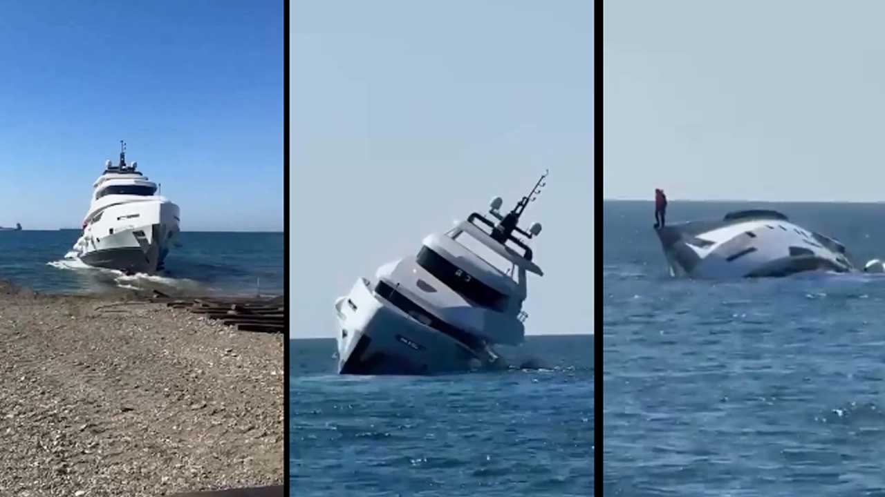 Luxury Ship Launch Mishap| ప్రారంభించి చూస్తుండగానే మునిగిన లగ్జరీ నౌక..వైరల్ గా వీడియో Luxury Ship Launch Mishap| ప్రారంభించి చూస్తుండగానే మునిగిన లగ్జరీ నౌక..వైరల్ గా వీడియో
