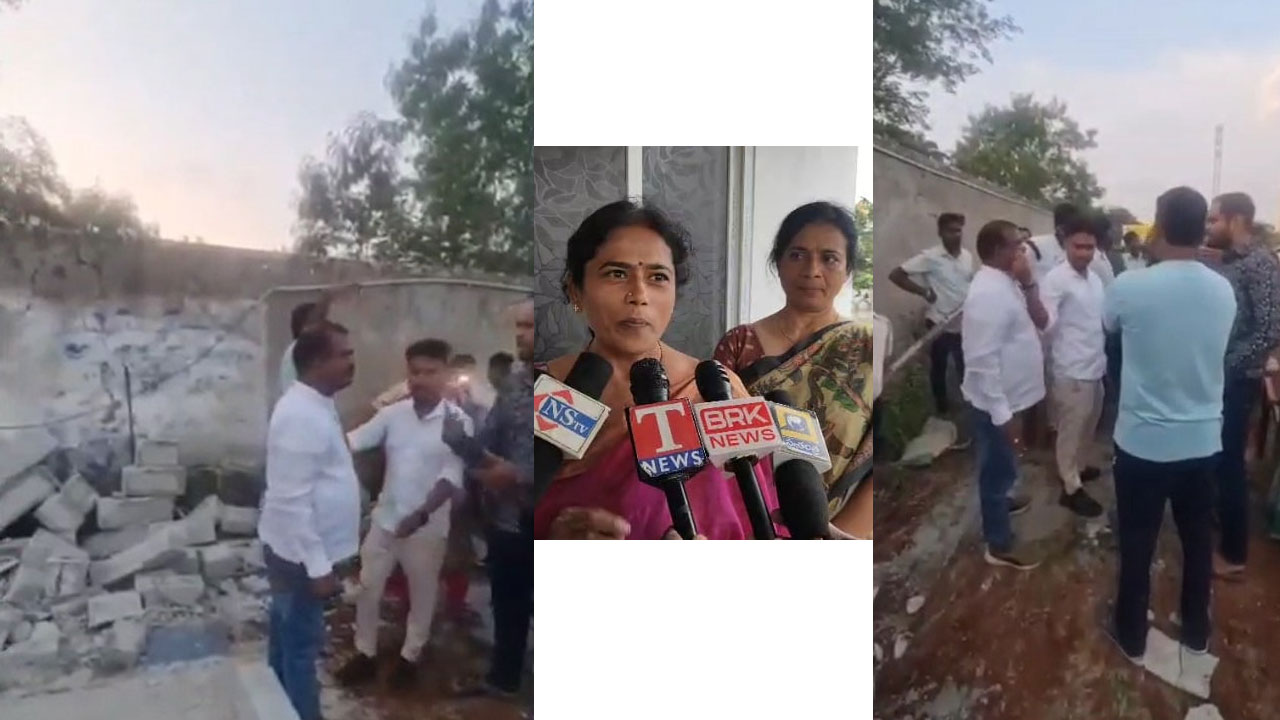 Land Grabbers Rampalli Village | ఎన్ఆర్ఐ మ‌హిళకు చెందిన భూమి.. దర్జాగా క‌బ్జా! మంత్రి అండతోనే?