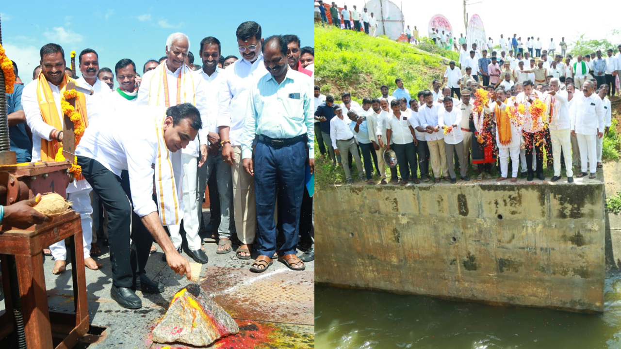 Nawabpet Reservoir : నవాబు పేట రిజర్వాయ్ నుంచి నీటీ విడుదల చేసిన కాంగ్రెస్ ఎంపీ, ఎమ్మెల్యేలు Nawabpet Reservoir : నవాబు పేట రిజర్వాయ్ నుంచి నీటీ విడుదల చేసిన కాంగ్రెస్ ఎంపీ, ఎమ్మెల్యేలు