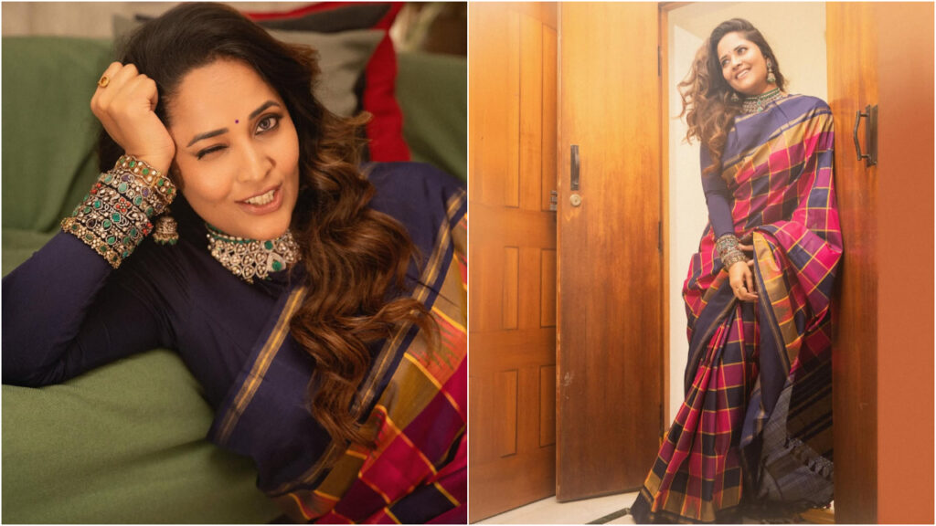 Anasuya Bharadwaj Looks Stunning in Saree