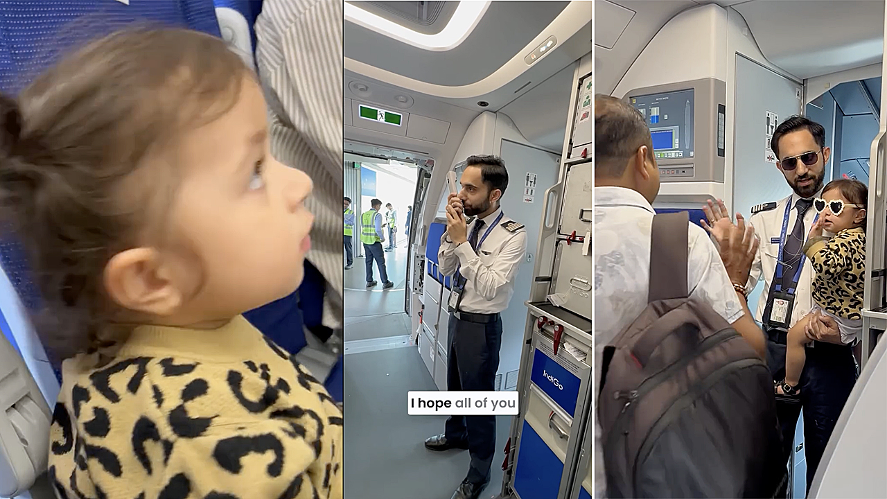 Baby flight viral video | ఆకాశంలో చిన్నారి తొలి ప్రయాణం: పైలట్కు మధుర క్షణం Baby flight viral video | ఆకాశంలో చిన్నారి తొలి ప్రయాణం: పైలట్కు మధుర క్షణం