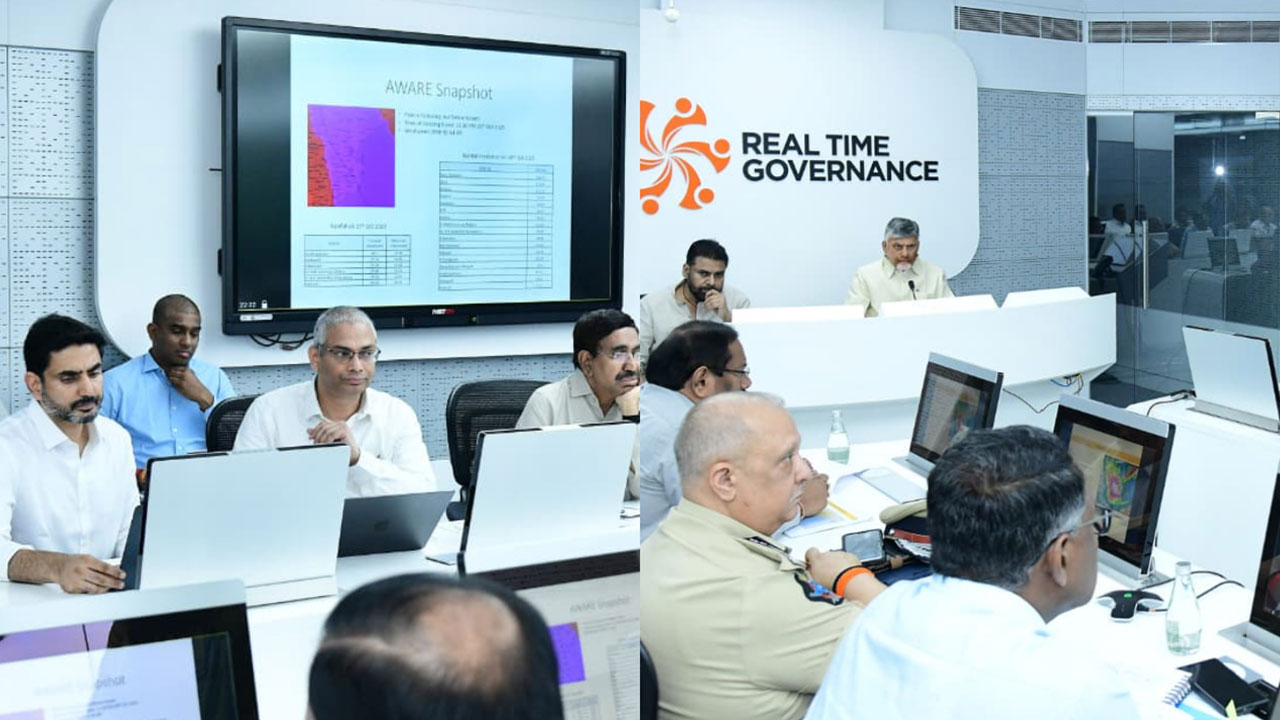 మొంథా తుపాన్ పై సీఎం చంద్రబాబు సమీక్ష Chandrababu Reviews Cyclone Montha Situation