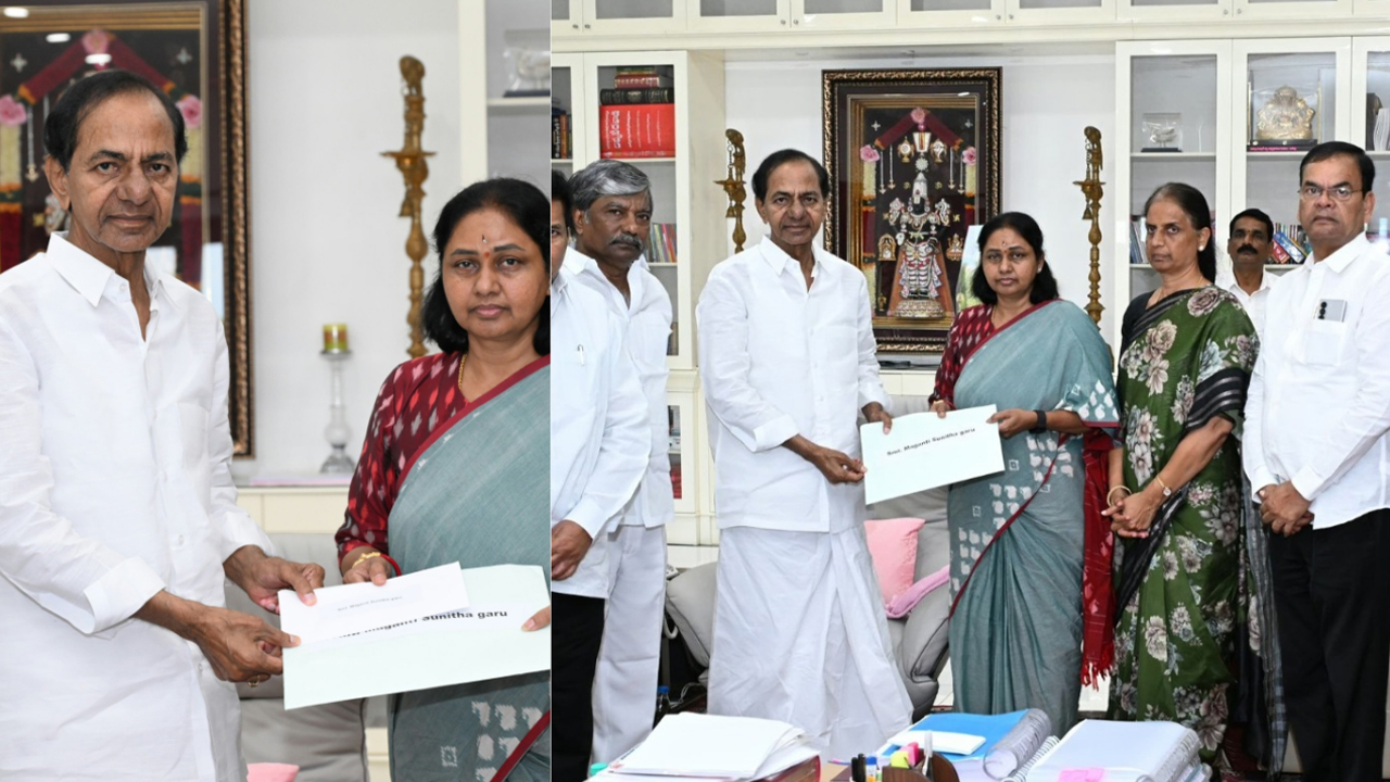 KCR Handed Over B-Form To Sunitha | మాగంటి సునీతకు బీఫామ్ అందించిన కేసీఆర్ KCR Handed Over B-Form To Sunitha | మాగంటి సునీతకు బీఫామ్ అందించిన కేసీఆర్