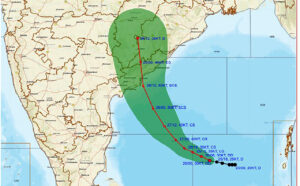 Cyclone Montha Path: IMD Predicts Landfall Near Kakinada, Red Alerts in Multiple Districts