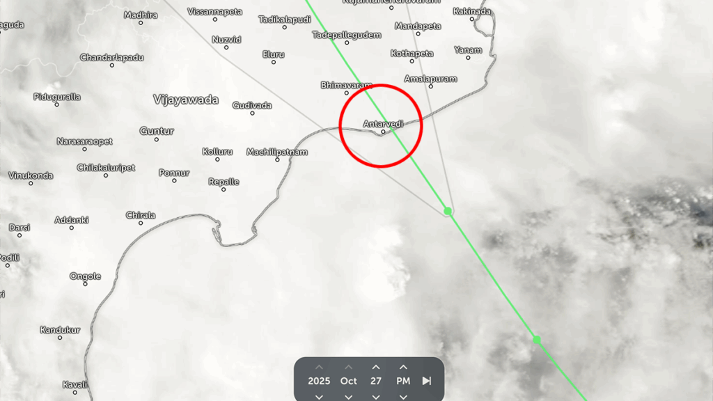 Severe Cyclone Montha Crosses Coast Near Antarvedi Palem, IMD Issues Red Alert