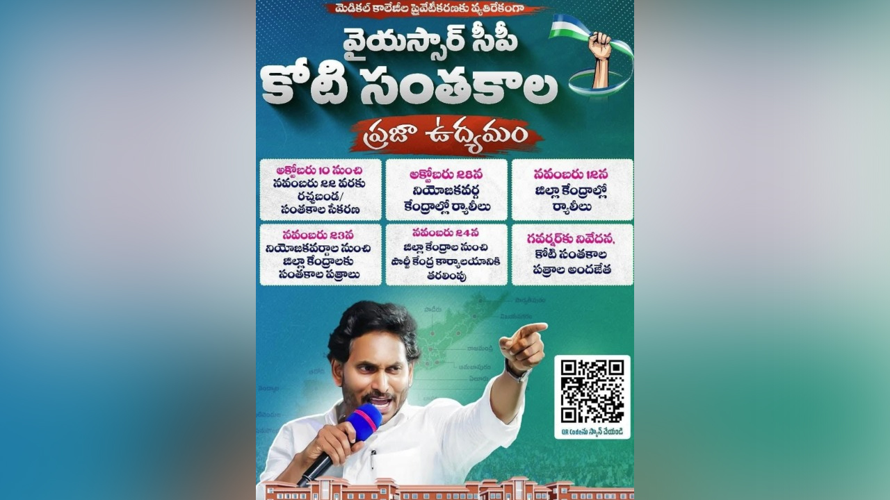 YSRCP | నేటి నుంచి 40 రోజుల పాటు వైసీపీ ప్రజా ఉద్యమం YSRCP | నేటి నుంచి 40 రోజుల పాటు వైసీపీ ప్రజా ఉద్యమం
