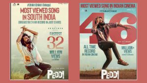 రామ్చరణ్ ‘పెద్ది’ నుంచి ఏఆర్ రెహమాన్ సంగీతంలో వచ్చిన ‘చికిరి చికిరి’ పాట 24 గంటల్లోనే 46 మిలియన్ వ్యూస్తో ఇండియన్ సినిమా చరిత్రలో కొత్త రికార్డు సృష్టించింది.