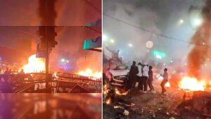 లాల్‌కిల్లా గేట్ 1 సమీపంలో పేలుడు తర్వాత పోలీసులు, స్థానికులు – Red Fort Blast Aftermath Scene in Old Delhi