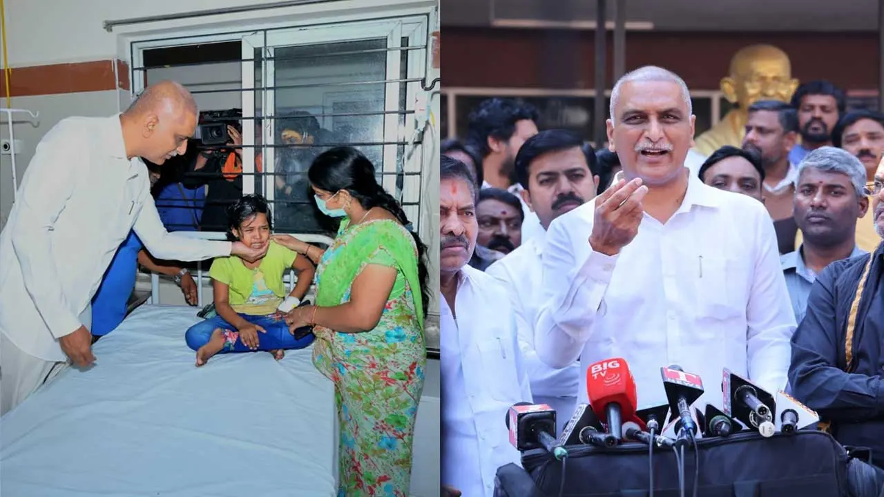 Harish Rao| విద్యార్థులు ఆసుపత్రిలో..సీఎం ఫుట్ బాల్ ఆటలో: హరీష్ రావు ఫైర్
