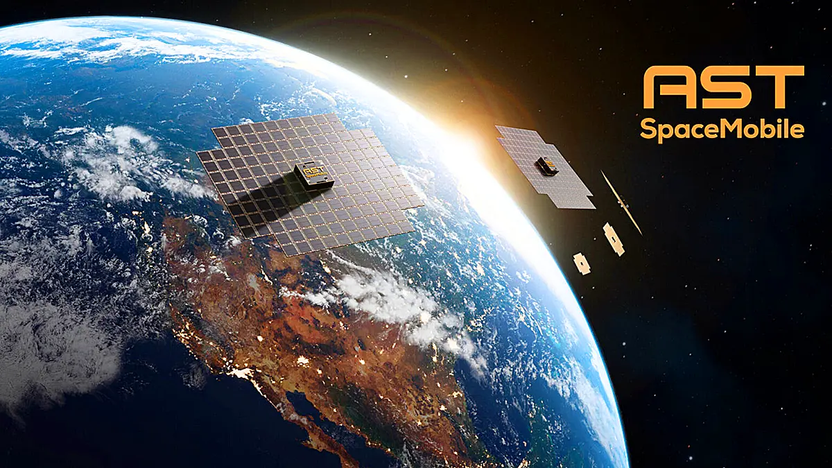 AST SpaceMobile BlueBird satellites providing direct-to-mobile broadband connectivity from low Earth orbit