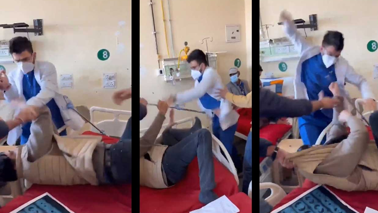 Doctor Beats Patient | రోగిని చితకబాదిన డాక్టర్..వైరల్ వీడియో