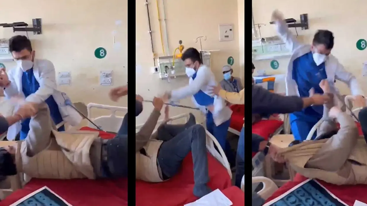 Doctor Beats Patient | రోగిని చితకబాదిన డాక్టర్..వైరల్ వీడియో