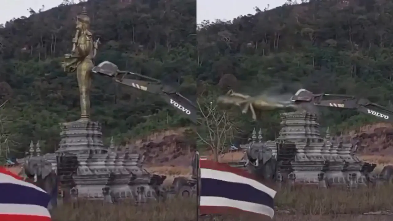 Thai Army Destroy Hindu Deity : థాయిలాండ్ లో హనుమాన్ విగ్రహం కూల్చివేత..భారత్ లో వ్యతిరేకత
