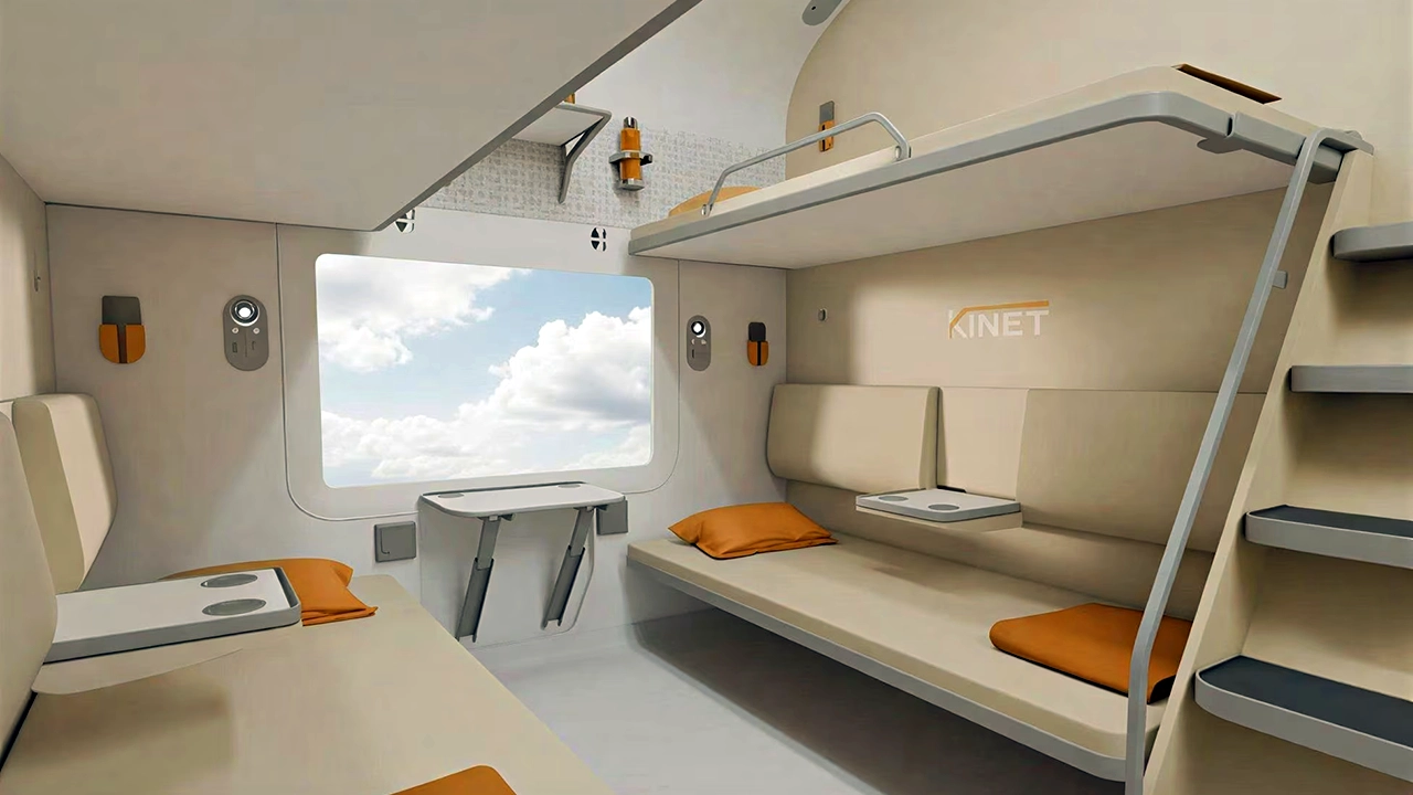 వందే భారత్ స్లీపర్ రైలు అంతర్గత దృశ్యాలు – యూరోపియన్ డిజైన్ ఆధారంగా రూపొందించిన బెర్త్‌లు, నైట్ లైటింగ్, నిల్వ సదుపాయాలు, బయో-వాక్యూమ్ టాయిలెట్‌తో ప్రీమియం రాత్రి ప్రయాణ అనుభవం