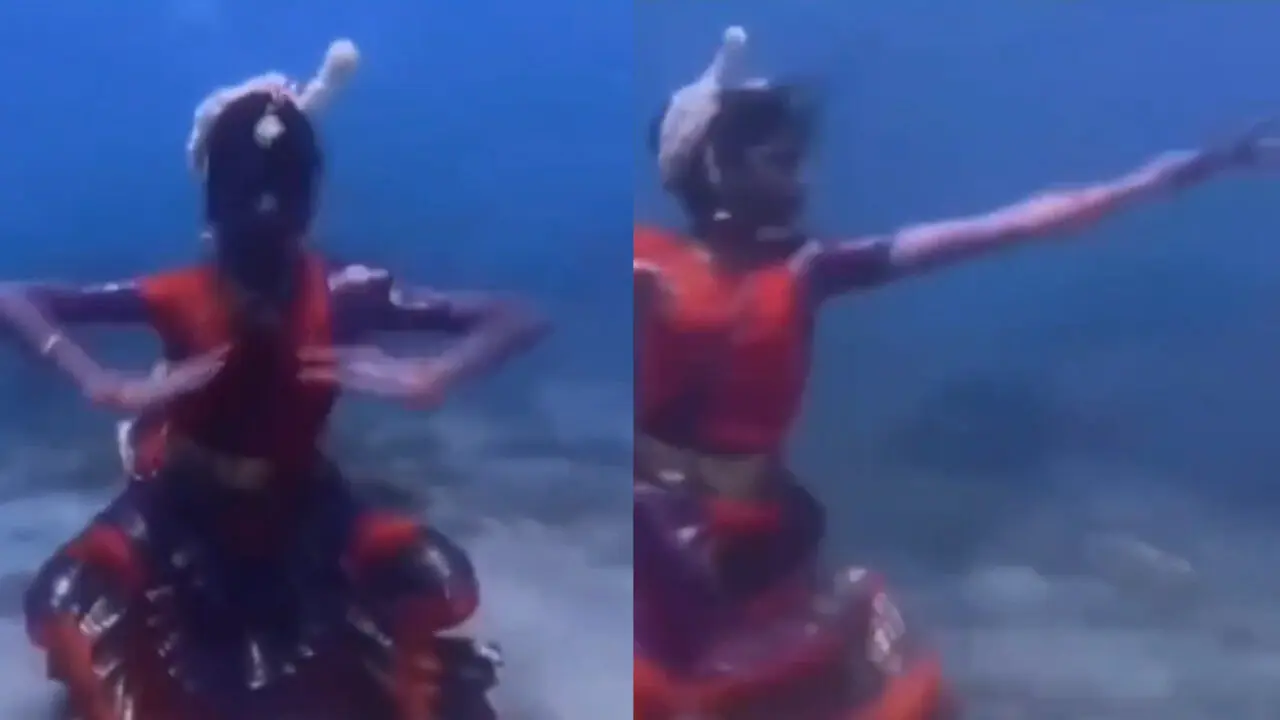 Underwater Bharatanatyam : సముద్రం అడుగున బాలికల భరత నాట్య ప్రద్శరన..వైరల్ వీడియో