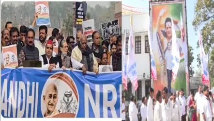 Congress protest| బీజేపీ కార్యాలయాల ముట్టడికి దిగిన కాంగ్రెస్..తీవ్ర ఉద్రిక్తతలు