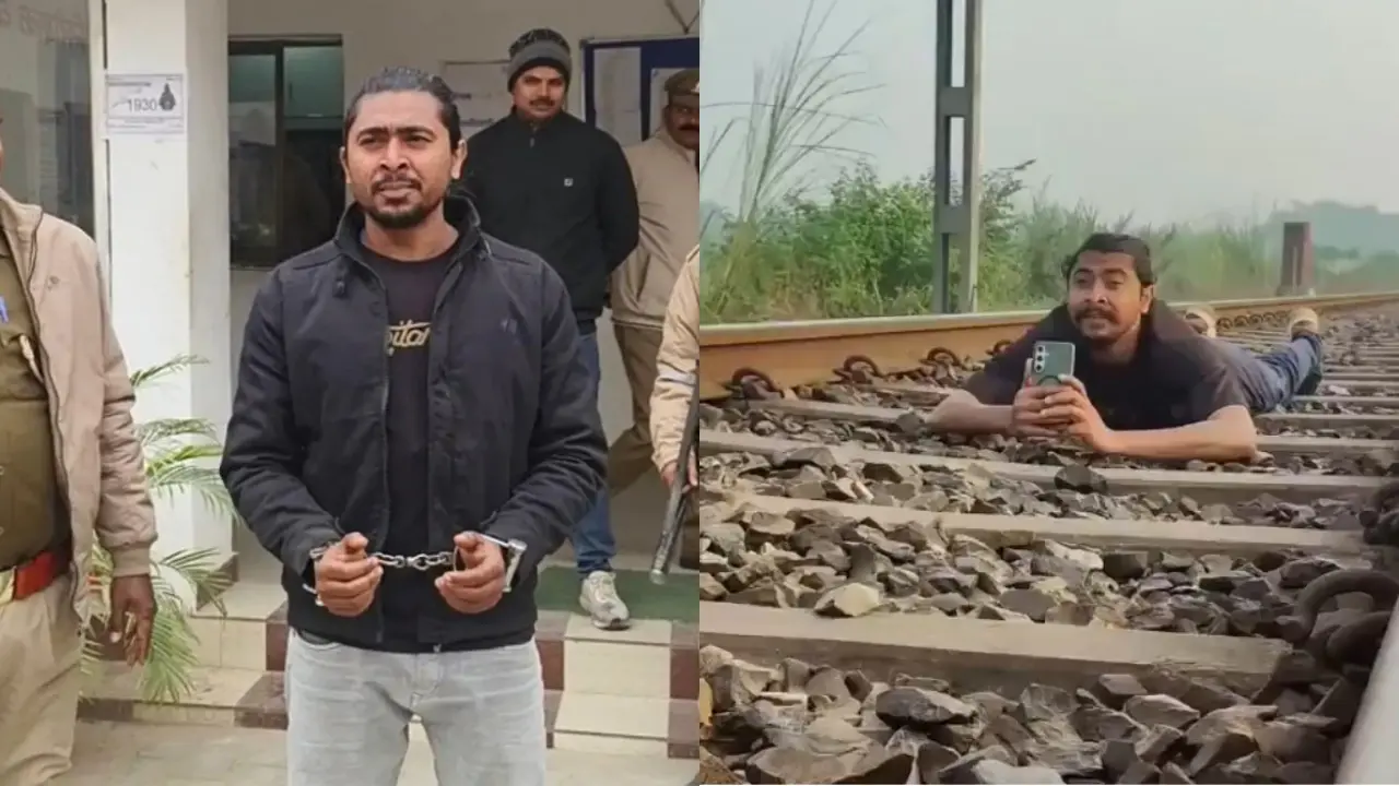 Uttar Pradesh : నడుస్తున్న రైలు కింద పడుకుని రీల్స్ ..పోలీసుల ఎంట్రీ!