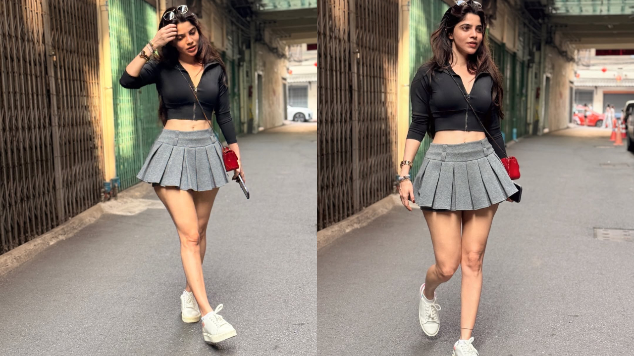 Serving serious style goals, Divya Bharathi rocks a mini skirt with confidence and flair. Bold, modern, and undeniably captivating.