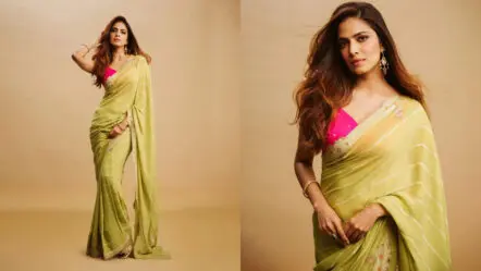 Malavika Mohanan | చిలకపచ్చ చీరలో కేక పెట్టిస్తున్న మాళవిక మోహనన్