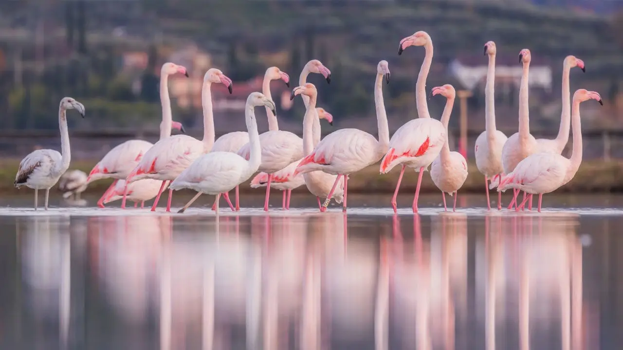 Greater Flamingos : అరుదైన అతిథులు.. ఫ్లెమింగో పక్షులు వచ్చేశాయ్